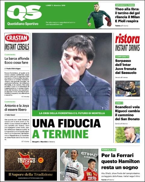 Quotidiani: le prime pagine di Qs, Stadio, Corriere dello Sport, Gazzetta e Tuttosport