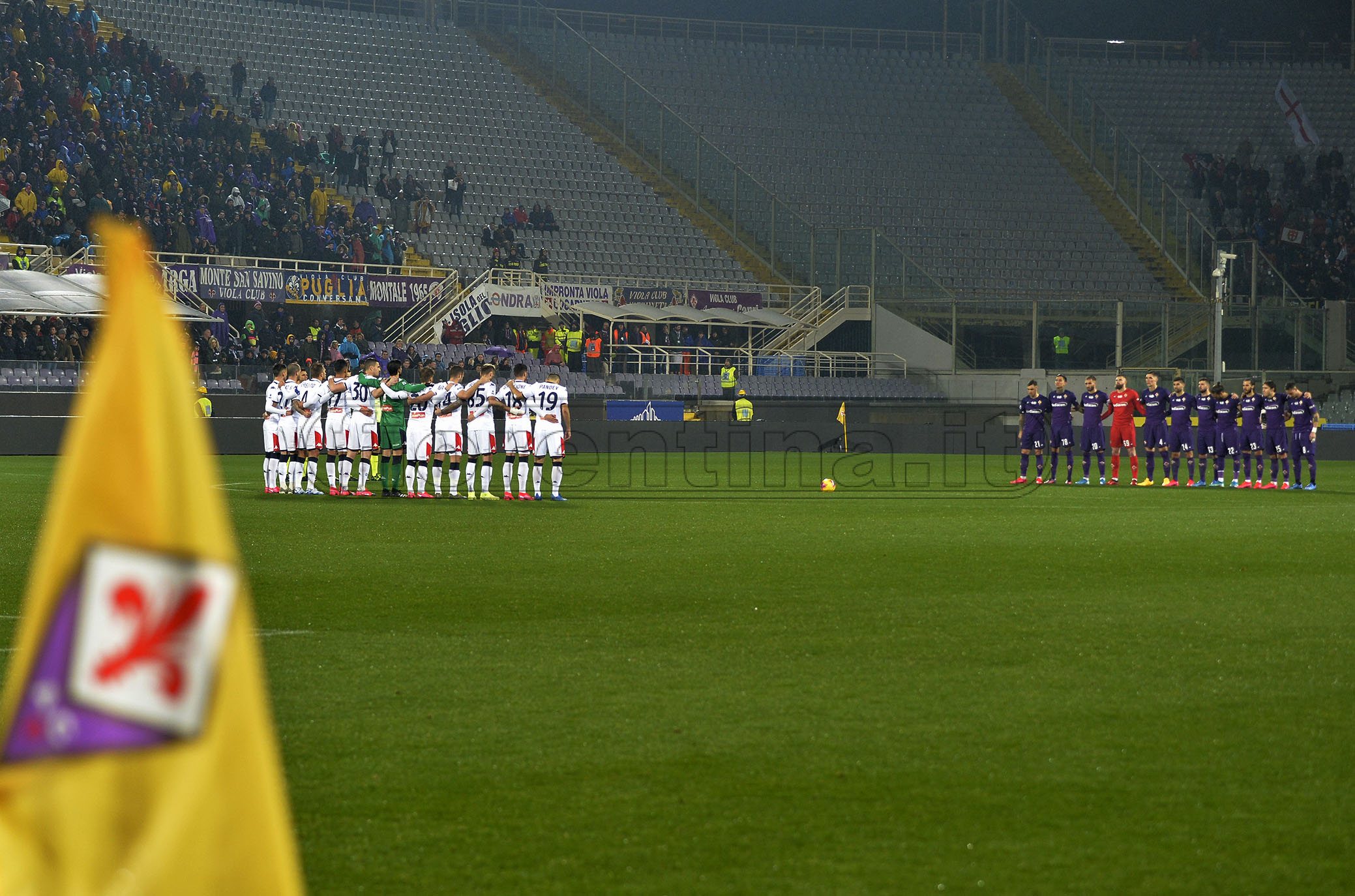 FIORENTINA - GENOA 25-01-2020 MINUTO DI RACCOGLIMENTO PER NARCISO. GALASSI SILVANO/SLPRESS