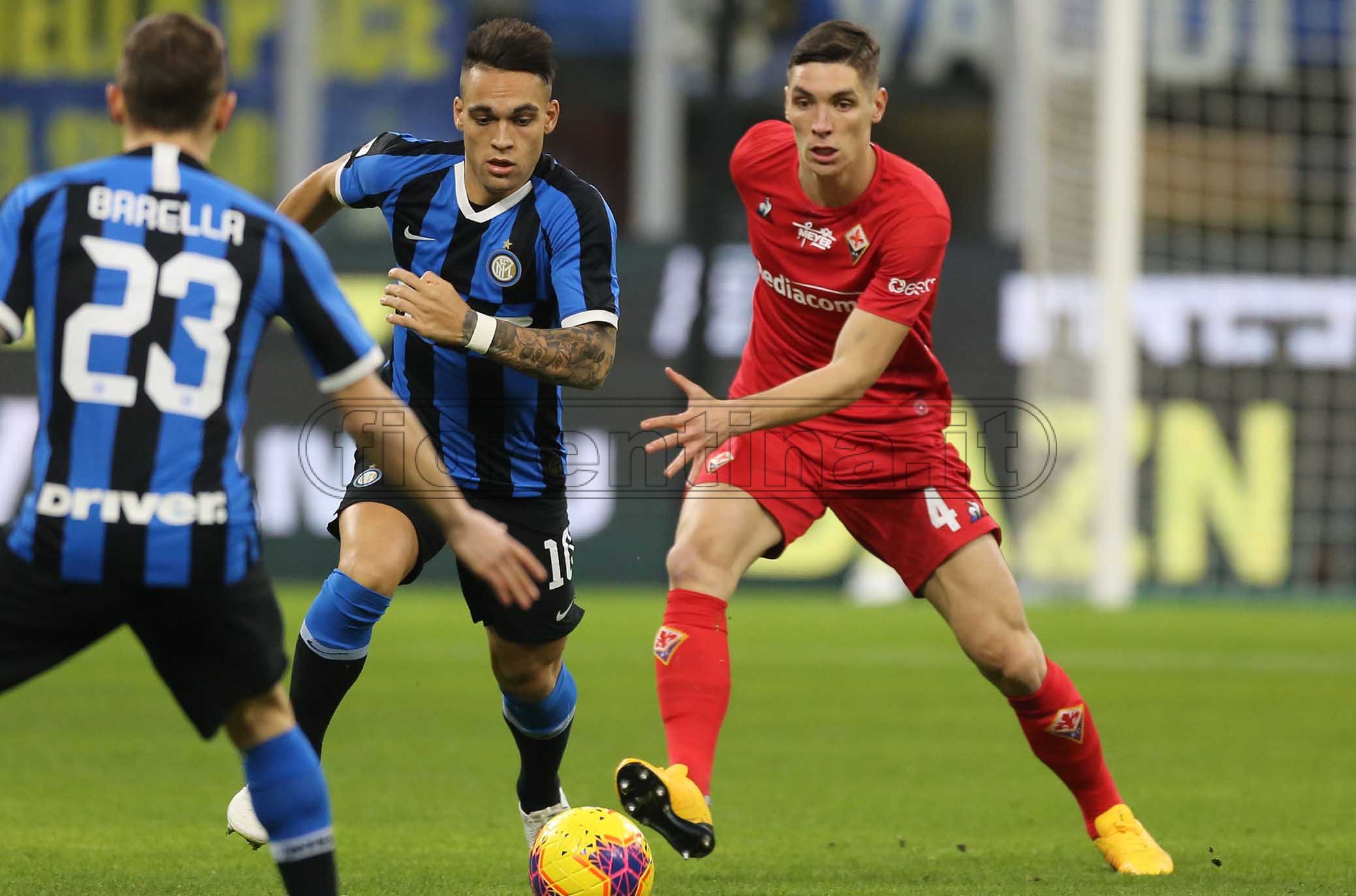 INTER - FIORENTINA COPPA ITALIA 29-01-2020 NIKOLA MILENKOVIC E LAUTARO. SILPRESS