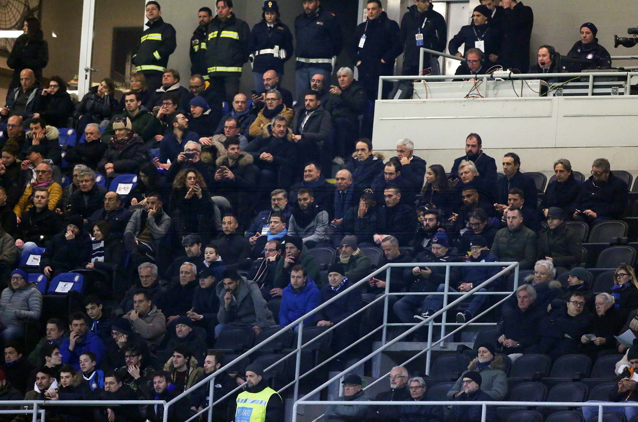 INTER - FIORENTINA COPPA ITALIA 29-01-2020 TRIBUNA VIP. SILPRESS