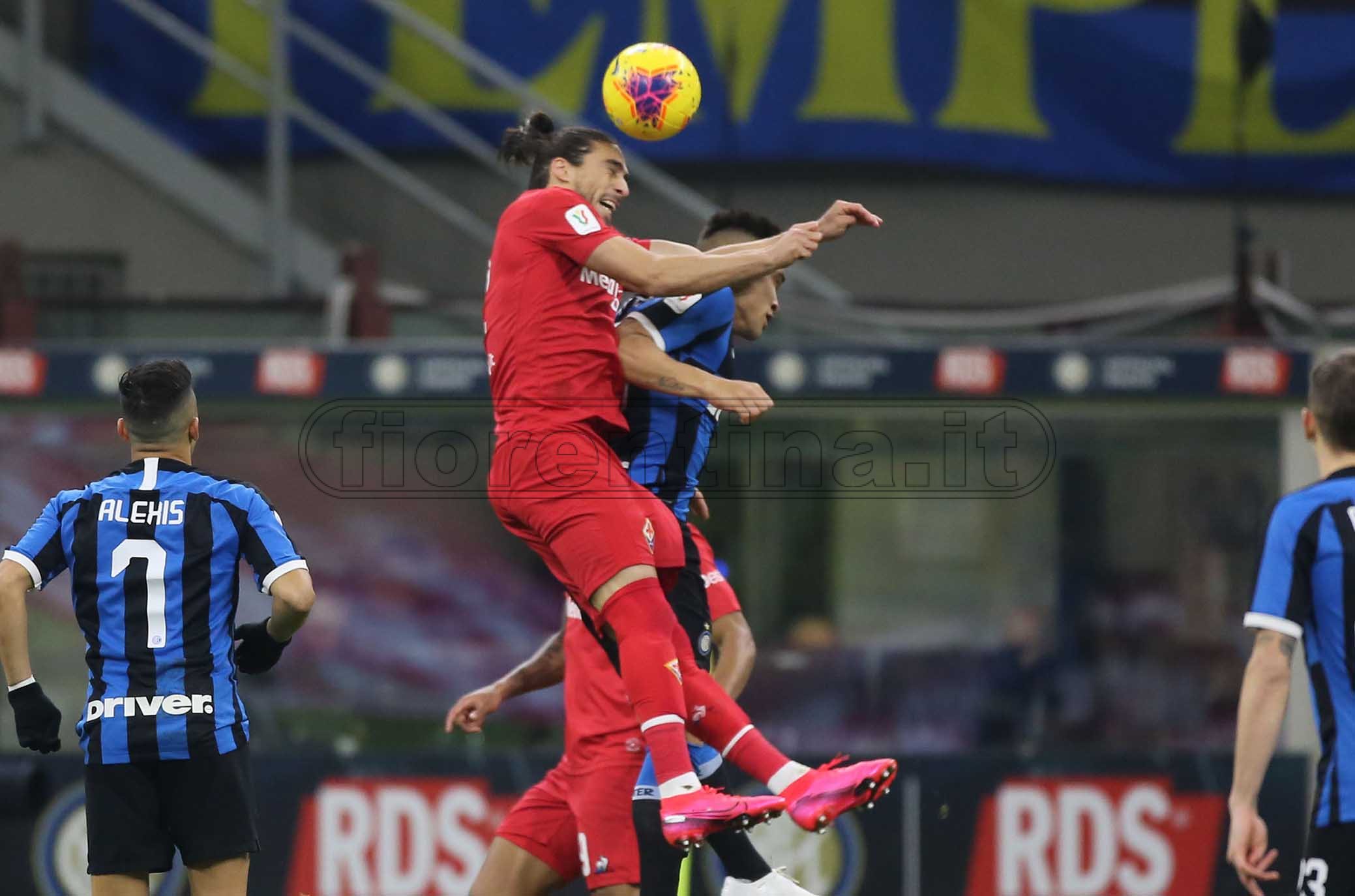 INTER - FIORENTINA COPPA ITALIA 29-01-2020 MARTIN CACERES. SILPRESS