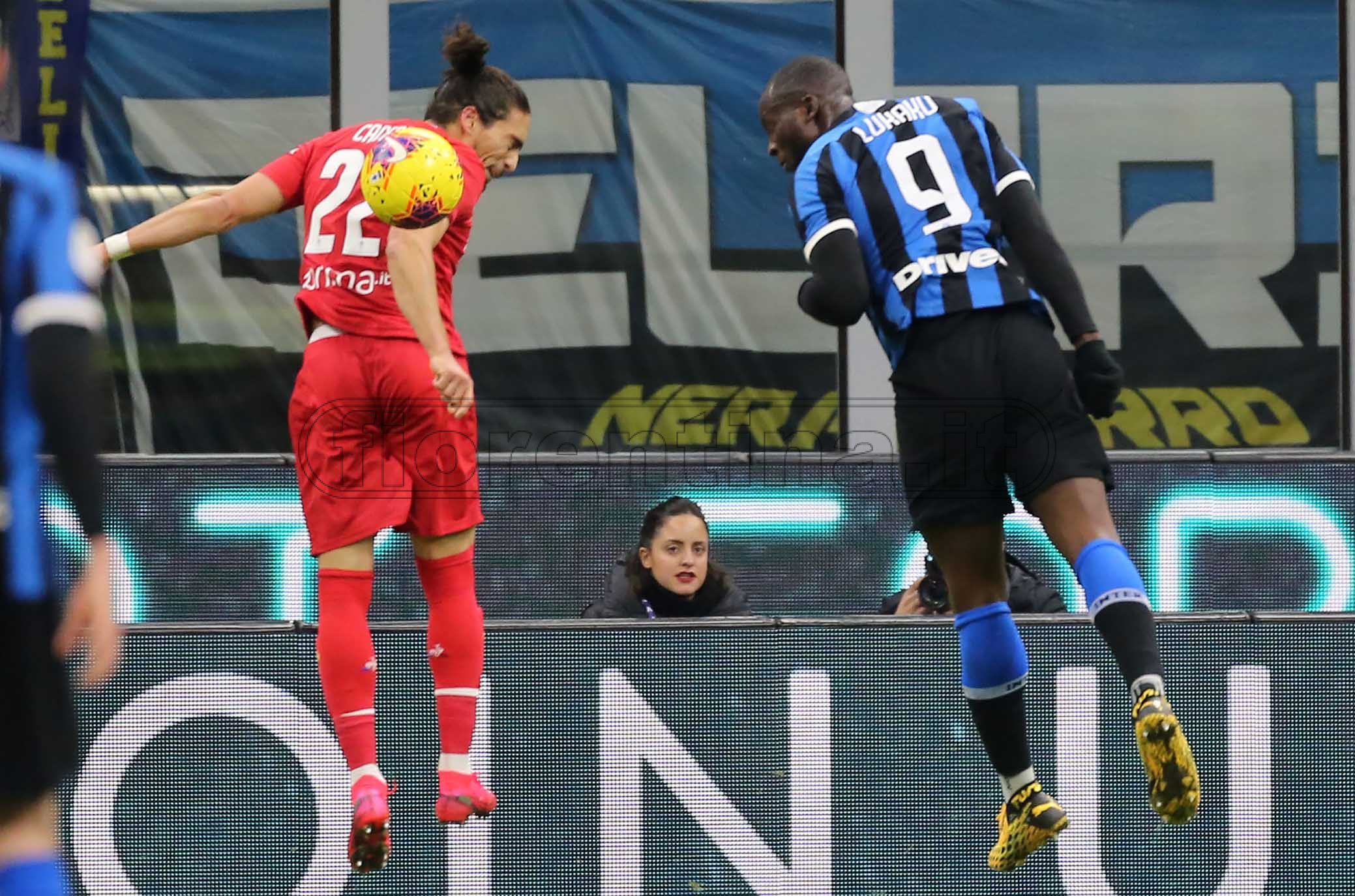 INTER - FIORENTINA COPPA ITALIA 29-01-2020 MARTIN CACERES E LAKAKU. SILPRESS