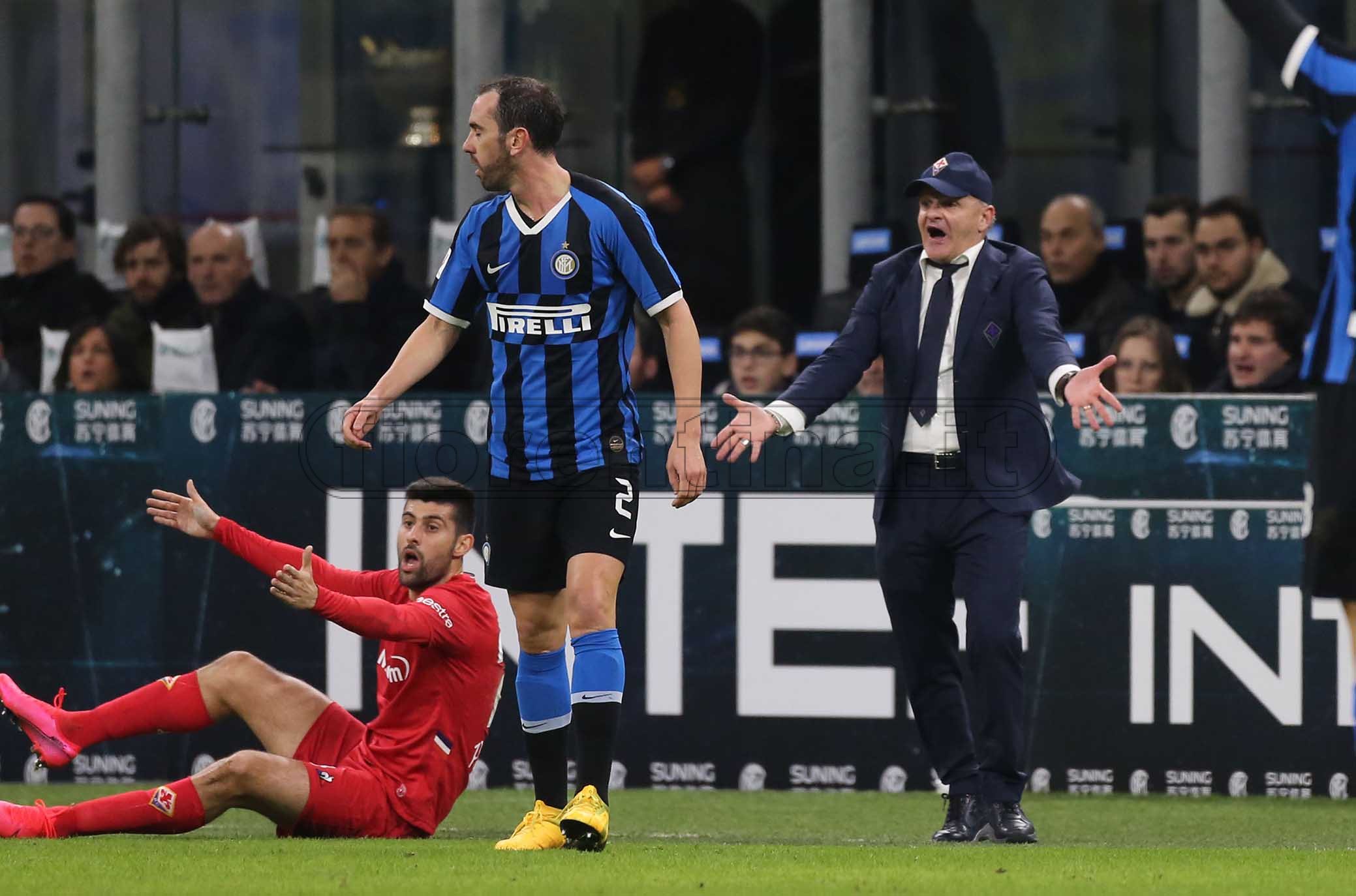 INTER - FIORENTINA COPPA ITALIA 29-01-2020 GIUSEPPE BEPPE IACHINI E MARCO BENASSI. SILPRESS
