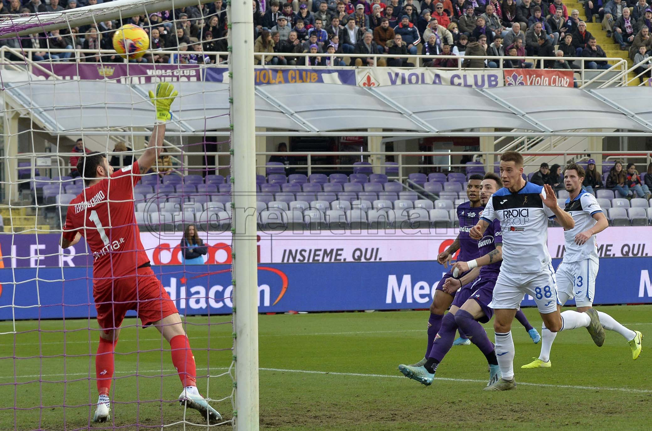 FIORENTINA - ATALANTA COPPA ITALIA 15-01-2020. PIETRO TERRACCIANO PARA SU PASALIC. GALASSI SILVANO/SILPRESS