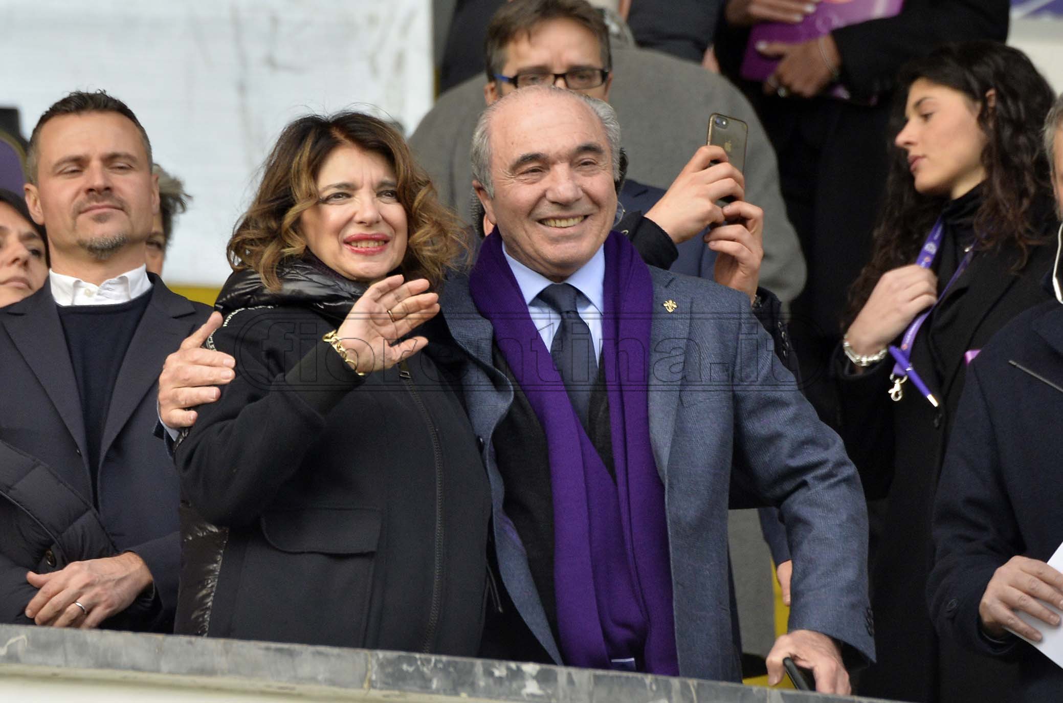 FIORENTINA - ATALANTA COPPA ITALIA 15-01-2020. ROCCO COMMISSO CON LA MOGLIE. GALASSI SILVANO/SILPRESS