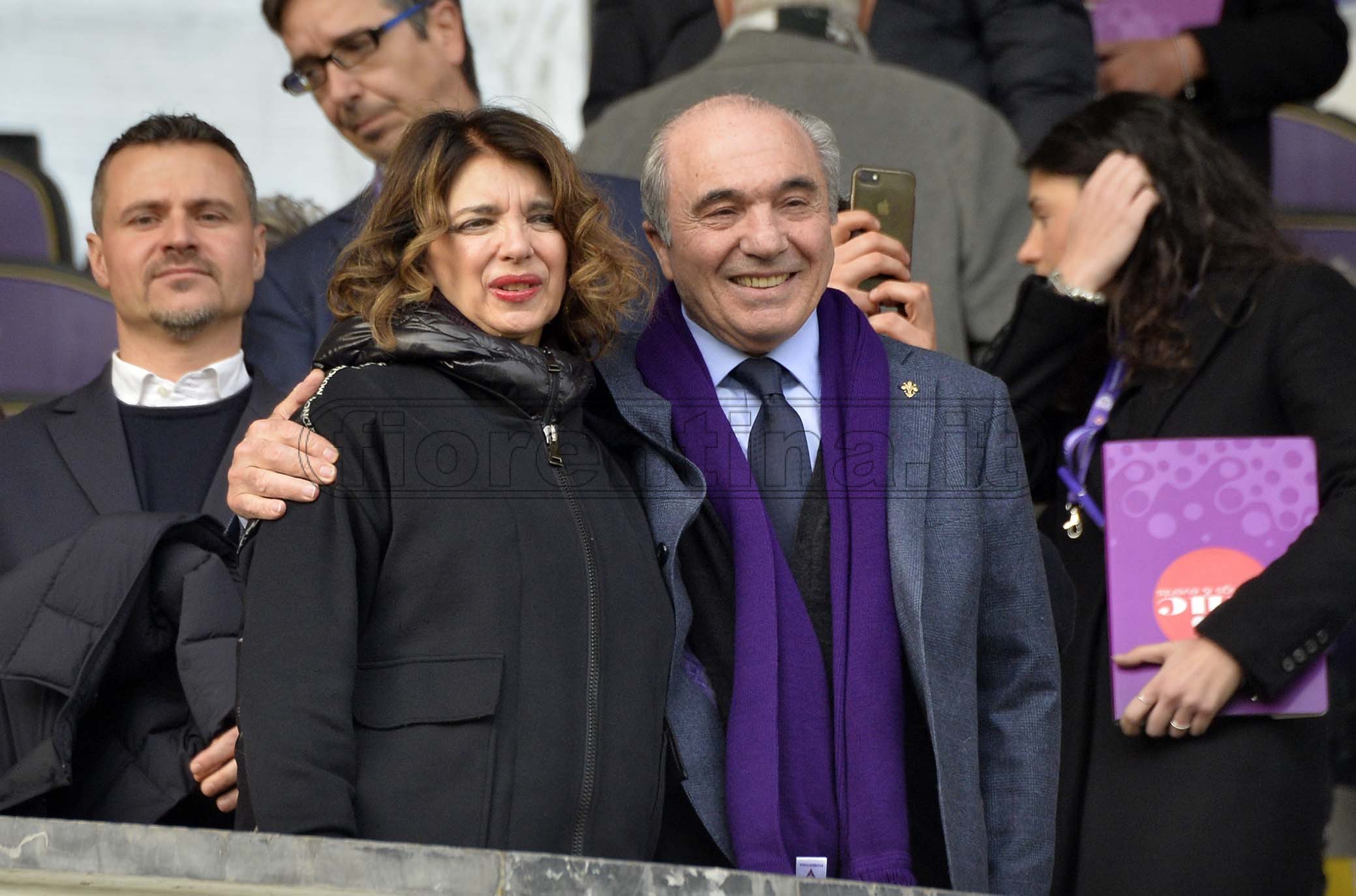 FIORENTINA - ATALANTA COPPA ITALIA 15-01-2020. ROCCO COMMISSO CON LA MOGLIE. GALASSI SILVANO/SILPRESS