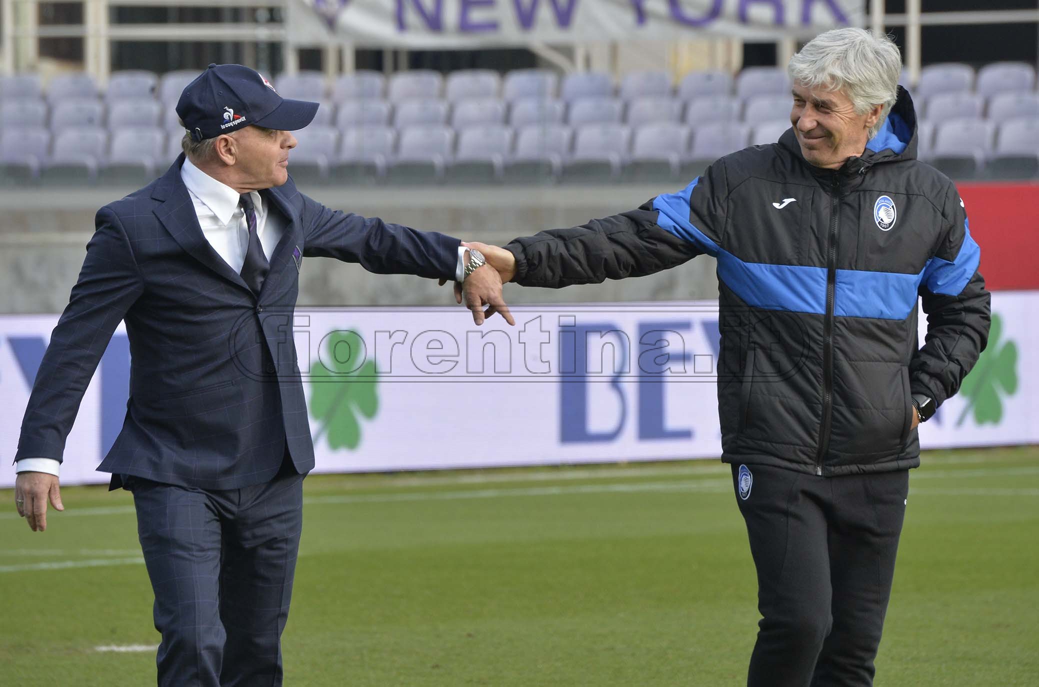 FIORENTINA - ATALANTA COPPA ITALIA 15-01-2020. GIUSEPPE BEPPE IACHINI E GIAN PIERO GASPERINI. GALASSI SILVANO/SILPRESS