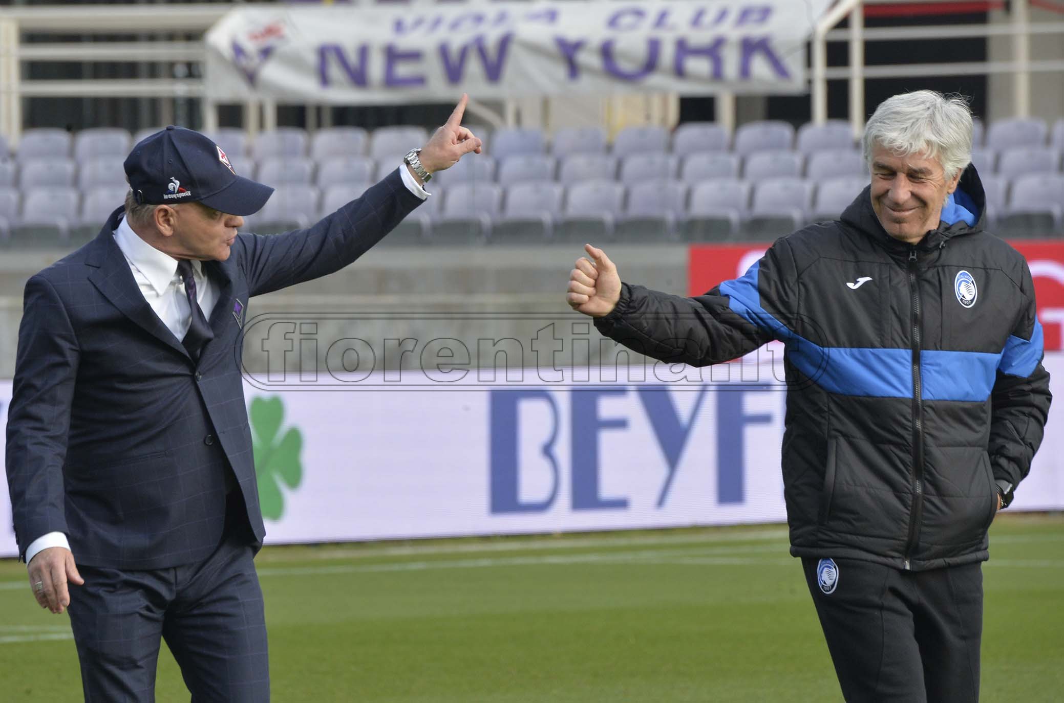 FIORENTINA - ATALANTA COPPA ITALIA 15-01-2020. GIUSEPPE BEPPE IACHINI E GIAN PIERO GASPERINI. GALASSI SILVANO/SILPRESS