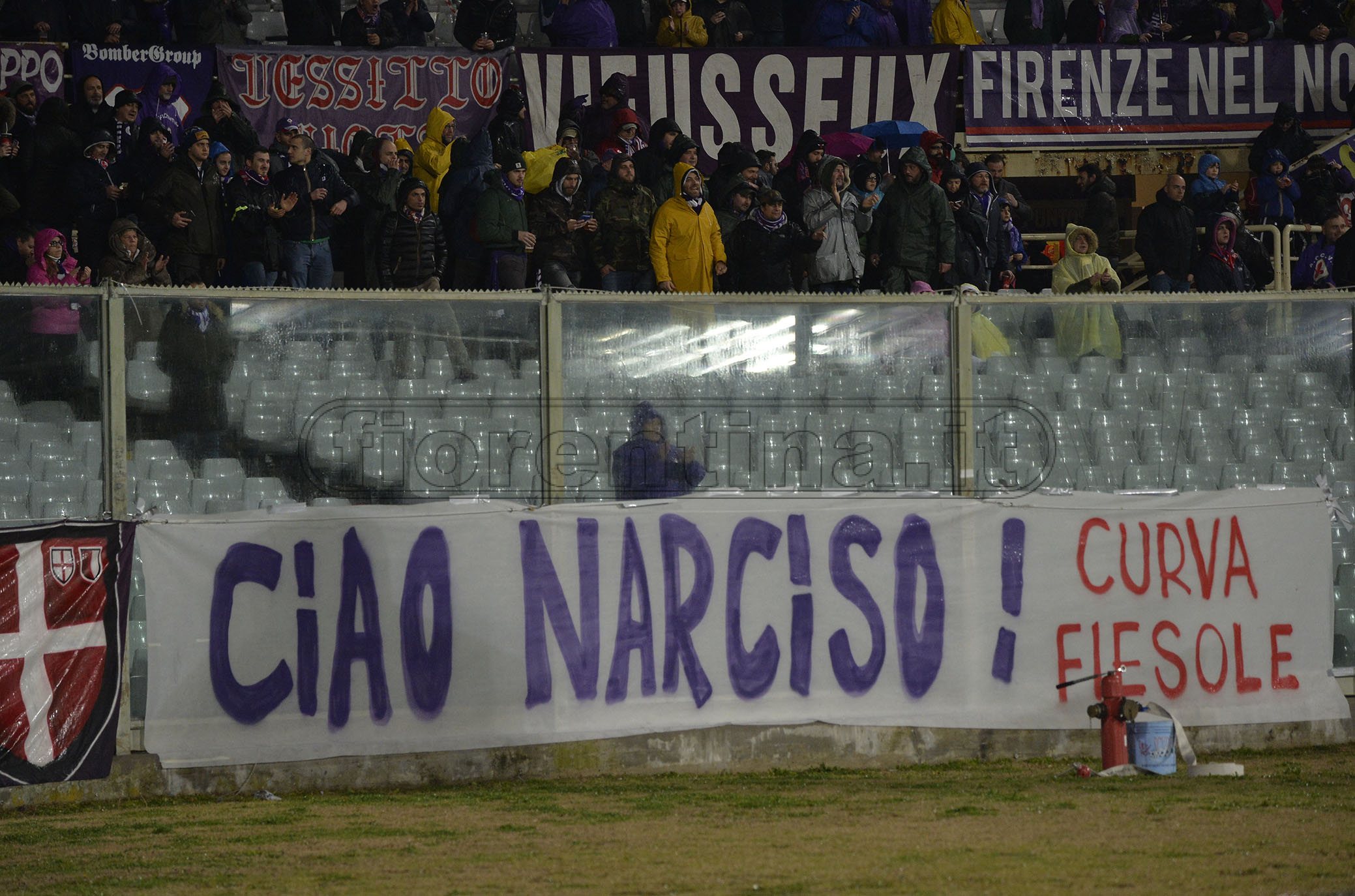 FIORENTINA - GENOA 25-01-2020 STRISCIONE IN RICORDO DI NARCISO. GALASSI SILVANO/SLPRESS