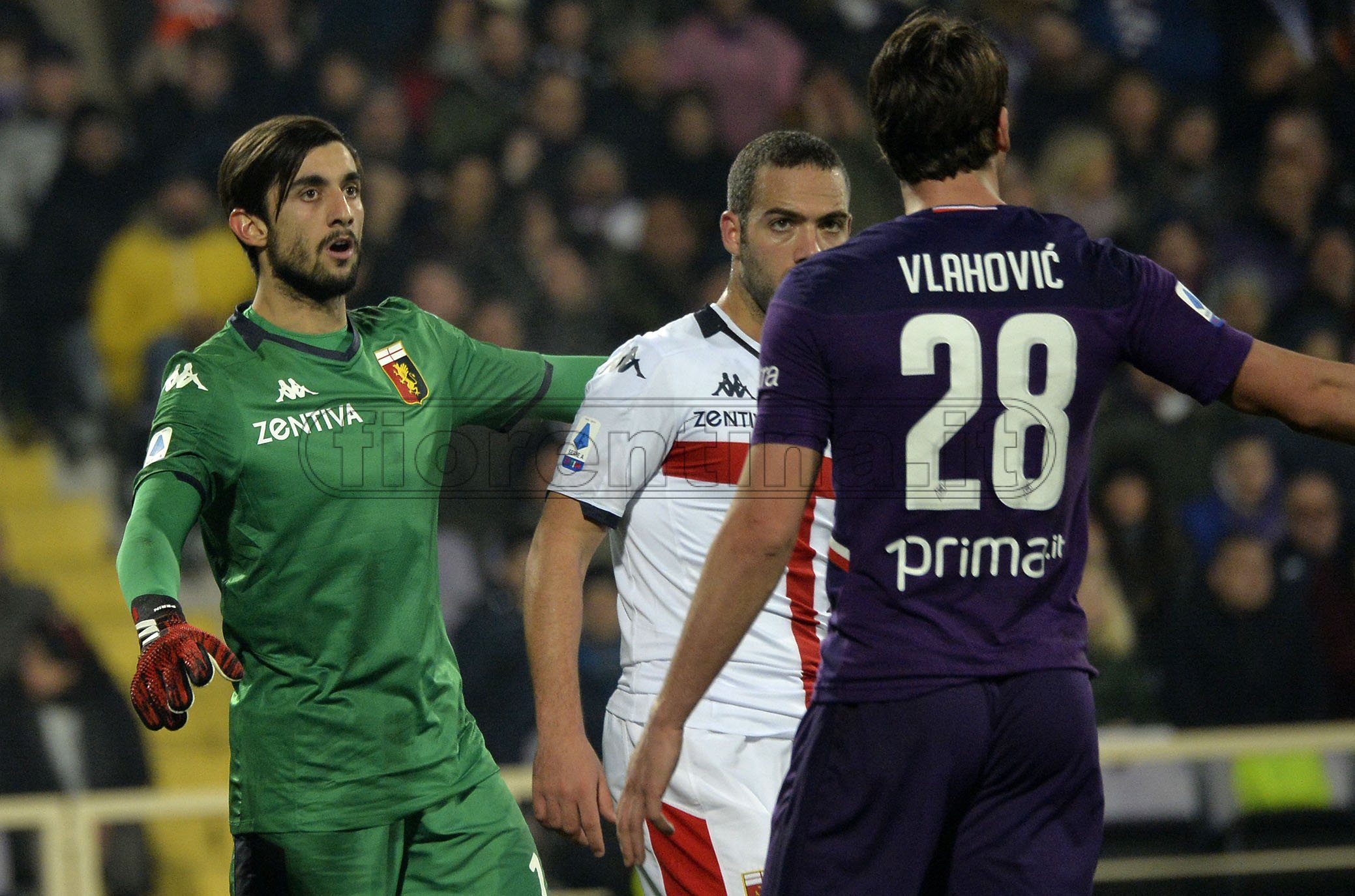 FIORENTINA - GENOA 25-01-2020 PERIN PARLA A DUSAN VLAHOVIC. GALASSI SILVANO/SILPRESS