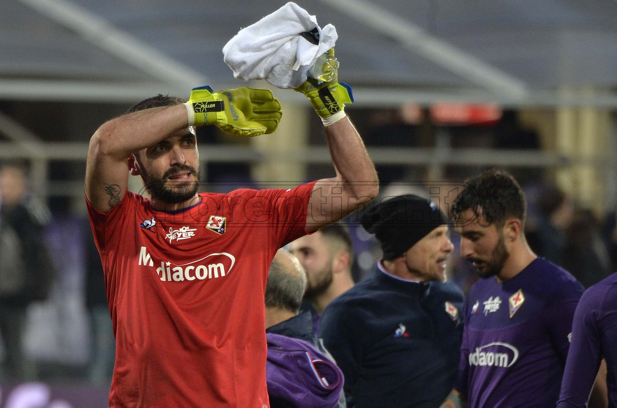 FIORENTINA - ATALANTA 15-01-2020 ESULTANZA A FINE PARTITA DI PIETRO TERRACCIANO . GALASSI SILVANO/SILPRESS