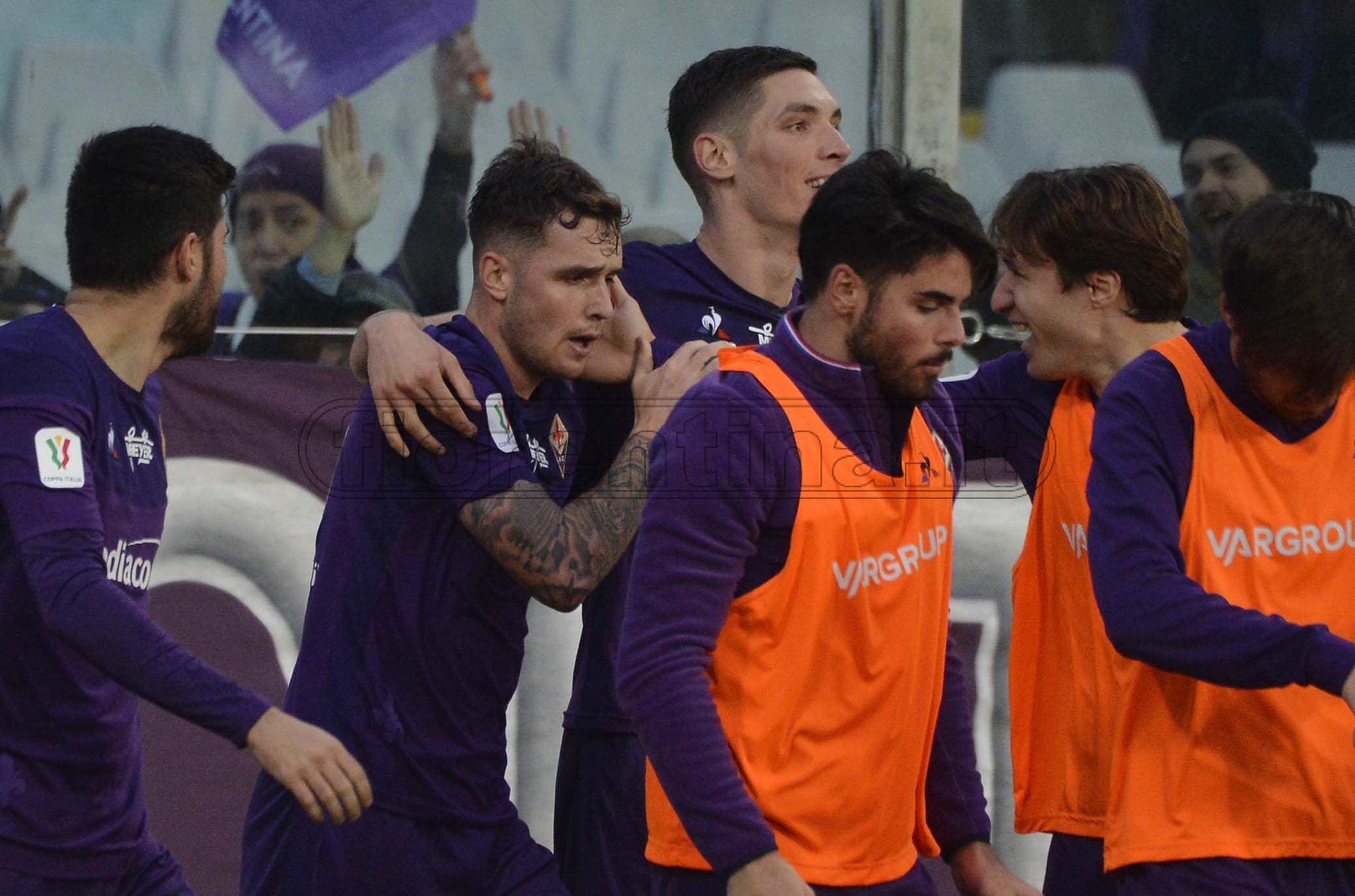 FIORENTINA - ATALANTA 15-01-2020 ESULTANZA DOPO IL GOL DI POL LIROLA . GALASSI SILVANO/SILPRESS