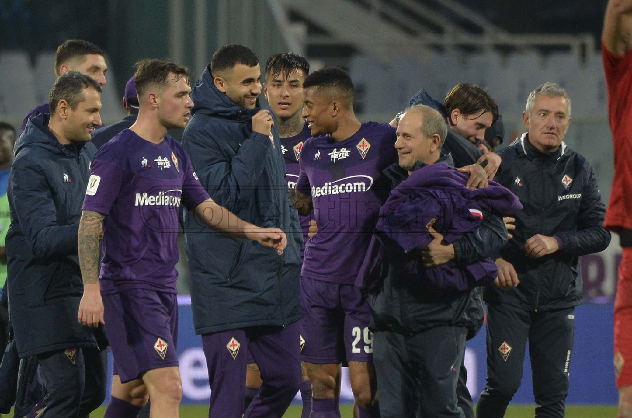FIORENTINA - ATALANTA 15-01-2020 ESULTANZA A FINE PARTITA . GALASSI SILVANO/SILPRESS