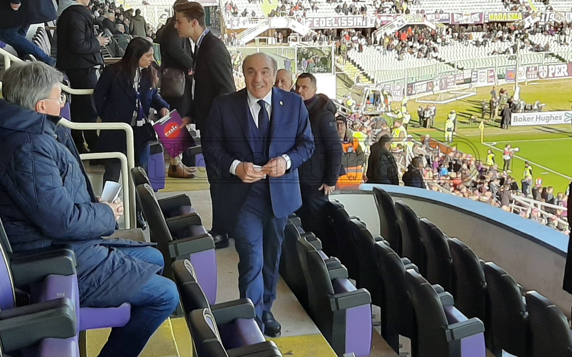 Dal Franchi: Commisso già in tribuna con Casini e Nardella (FOTO)