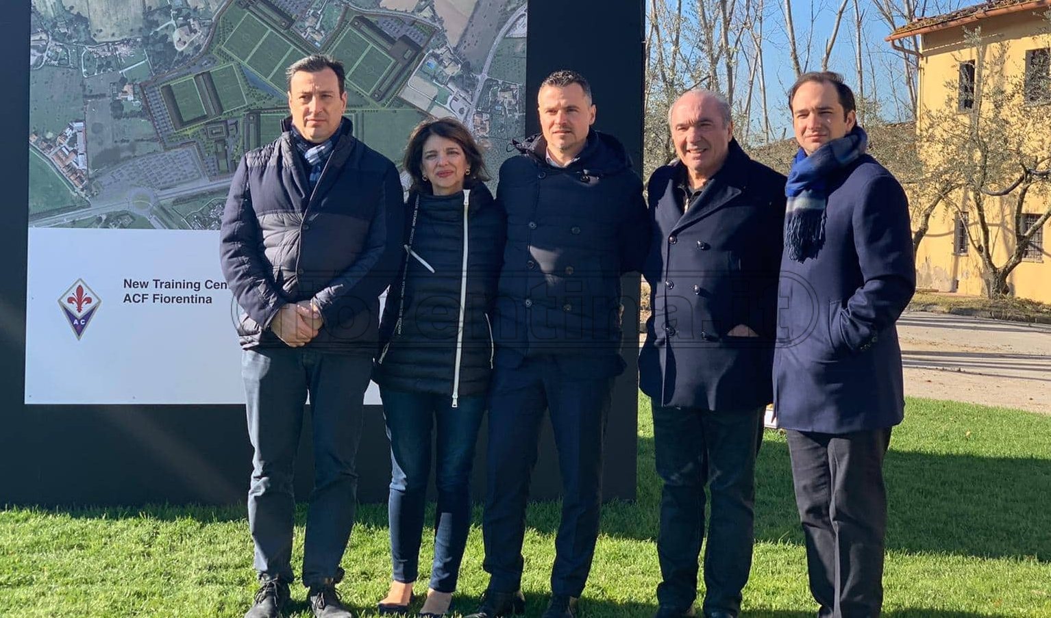 Rocco, Joseph e Catherine Commisso visitano il centro sportivo di Bagno a Ripoli insieme a Casini e Casamonti