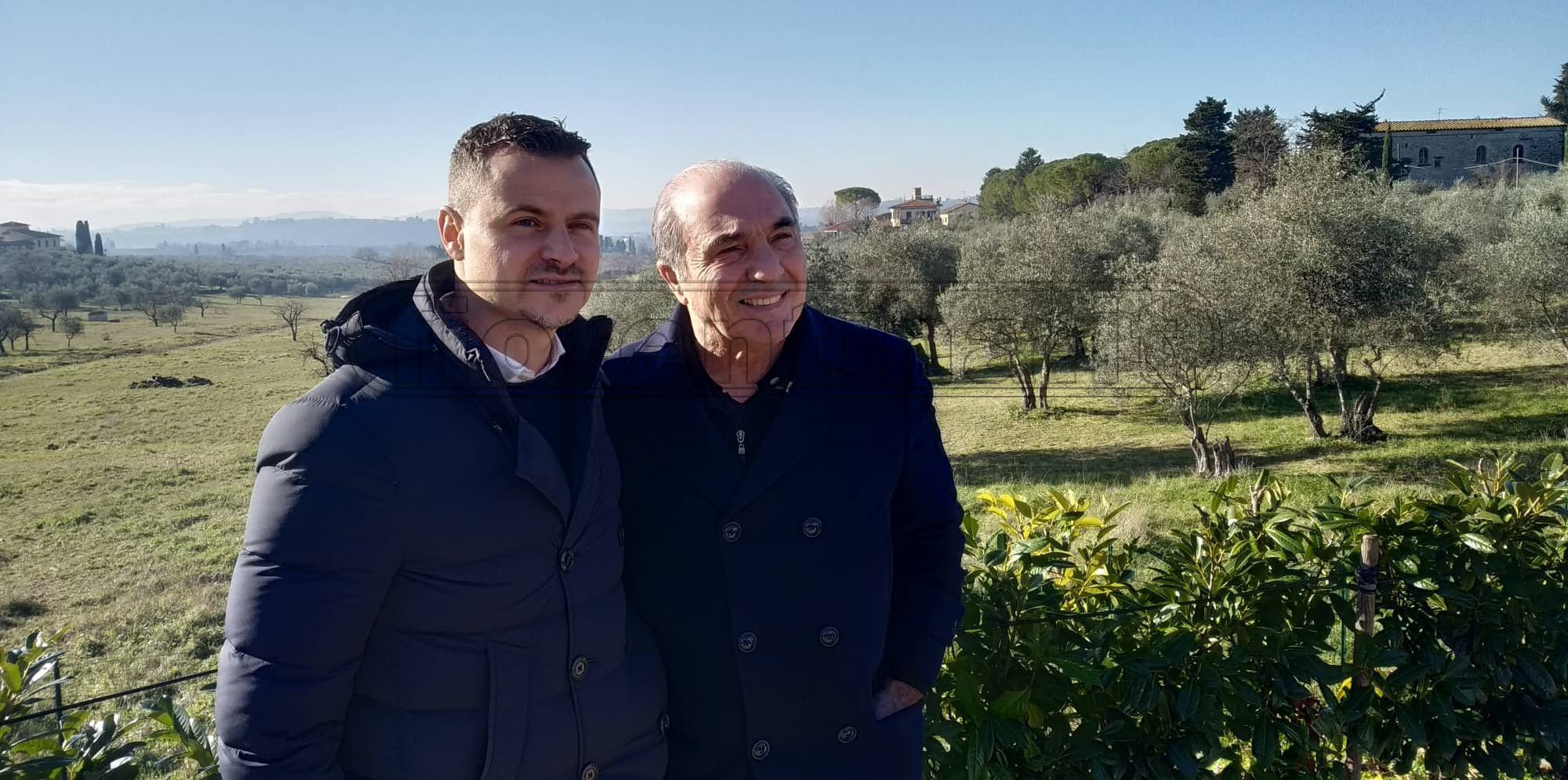 Commisso innamorato di Bagno a Ripoli. Tour nel comune dove sorgerà il centro sportivo (FOTO VI.IT)