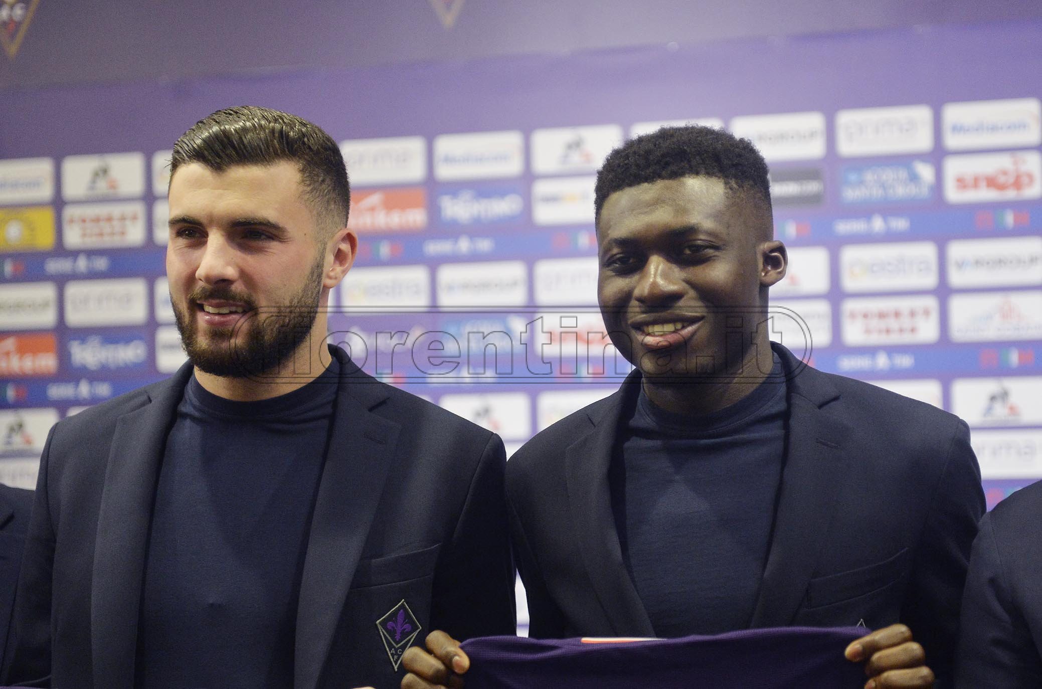 FIORENTINA 04-02-2020 PRESENTAZIONE E CONFERENZA STAMPA DI CHIUSURA MERCATO. PATRICK CUTRONE E DUNGAN. GALASSI SILVANO/SILPRESS