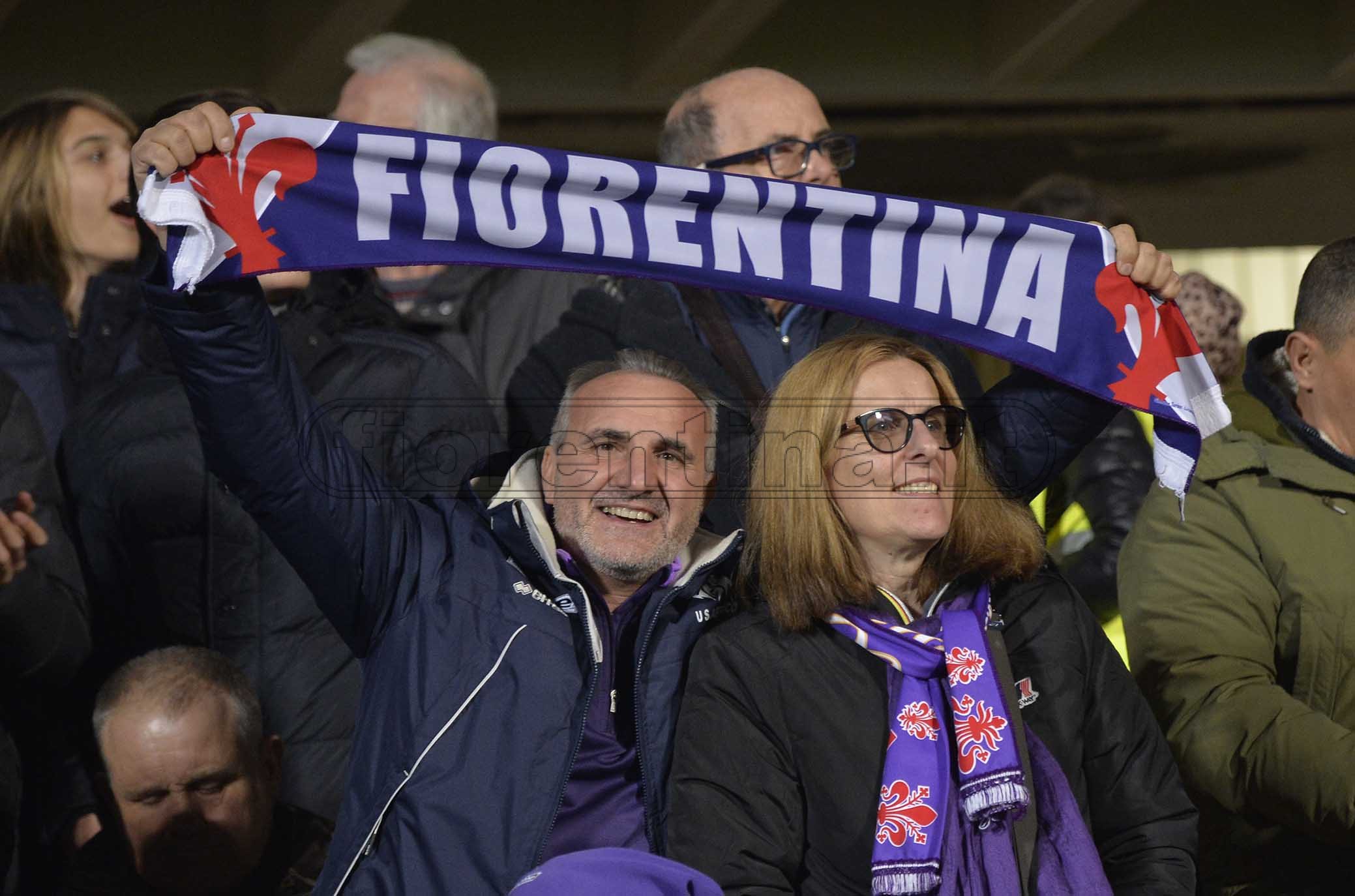Fiorentina-Milan, le immagini dei tifosi viola al Franchi