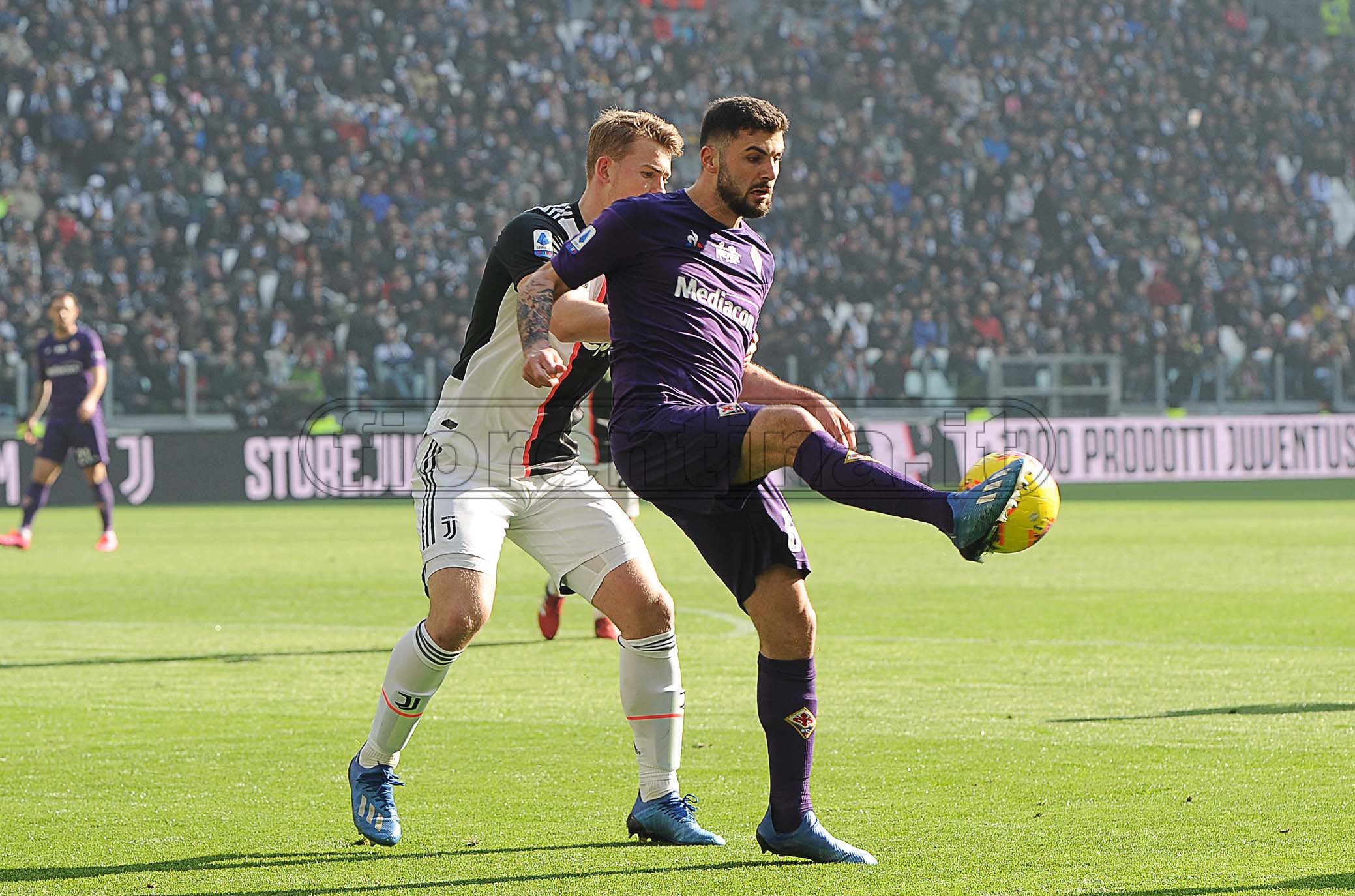 02-02-2020 Juventus vs Fiorentina Campionato Serie A 2019/2020 ©Manuela Viganti/Silpress Nella foto: matthijs de ligt e patrick cutrone