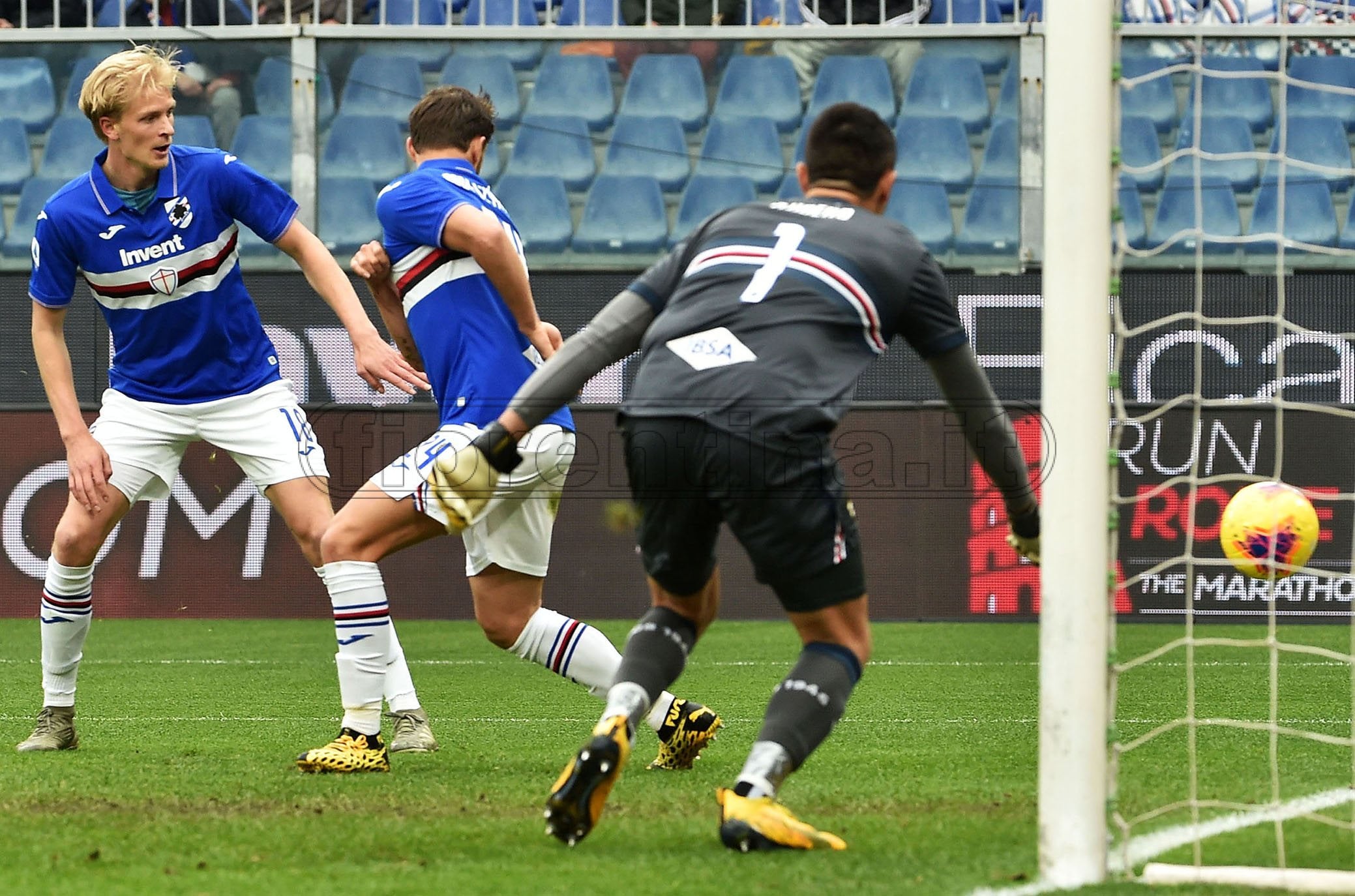 SAMPDORIA - FIORENTINA 16-02-2020 AUTORETE THORSBY. SILPRESS