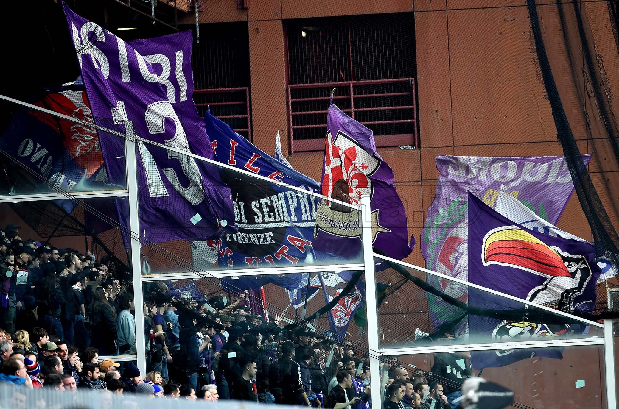16-02-2020 SAMPDORIA-FIORENTINA CAMPIONATO SERIE A 19-20 TIFO FIORENTINA