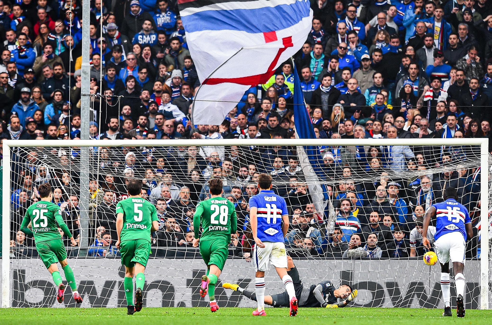 Serie A 2019/20 | Sampdoria-Fiorentina Gol Fiorentina (0-3): Federico Chiesa - Rigore