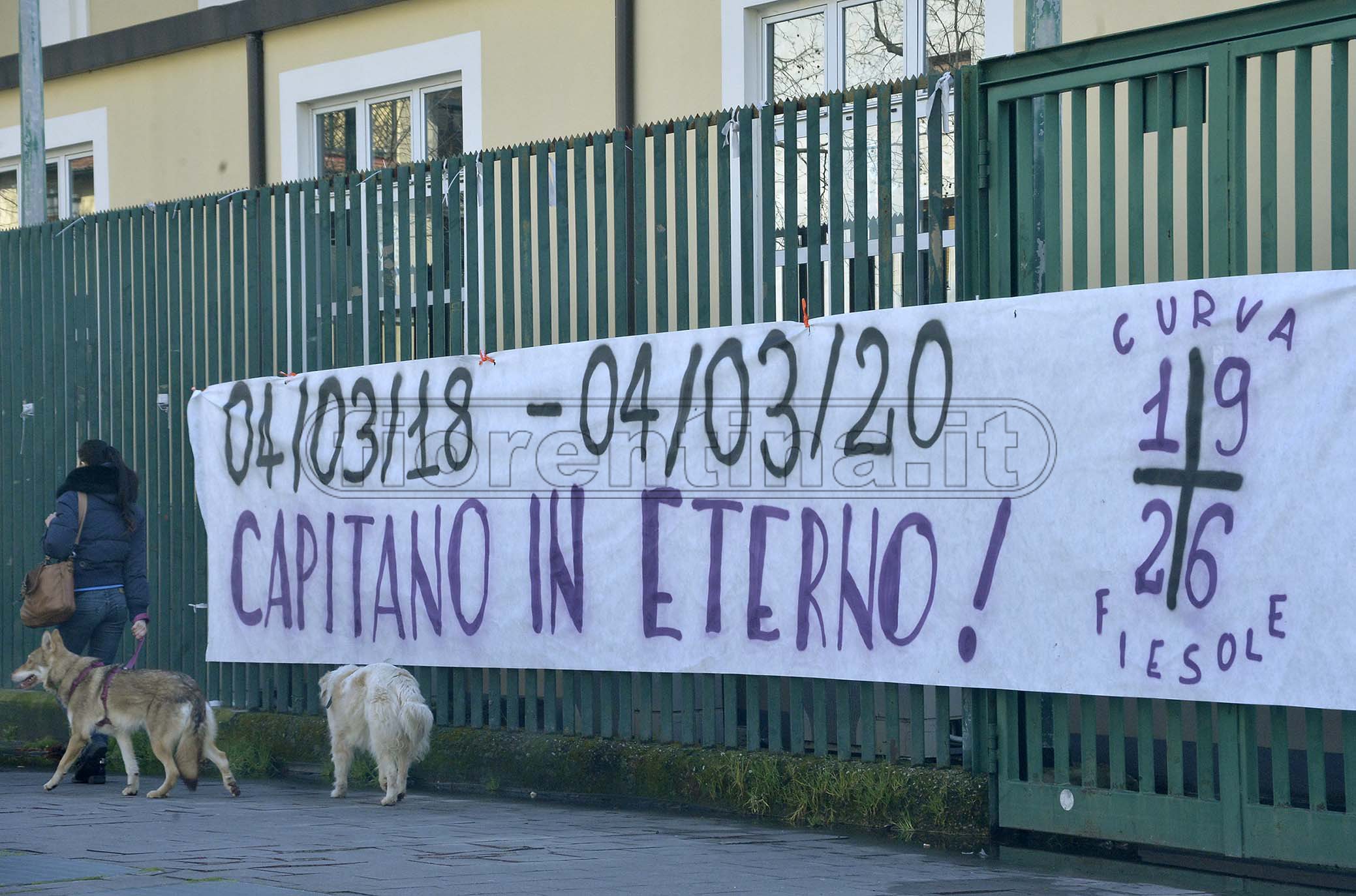 Due anni senza Astori, striscione al Franchi: "Capitano in eterno" (FOTO)