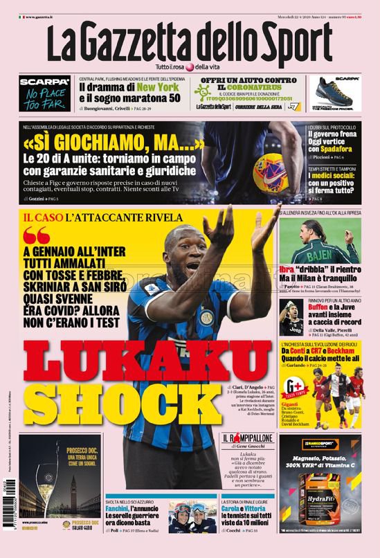 Quotidiani: le prime pagine di Gazzetta, Corriere dello Sport, Stadio e Tuttosport