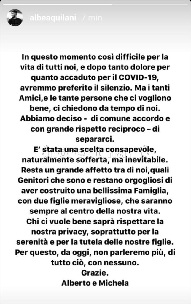 Aquilani separazione