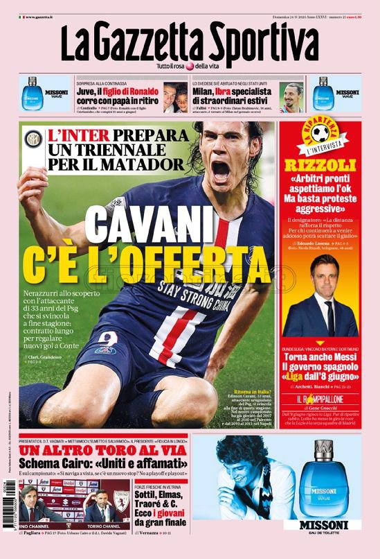 Quotidiani: le prime pagine di Gazzetta, Corriere dello Sport, Stadio e Tuttosport