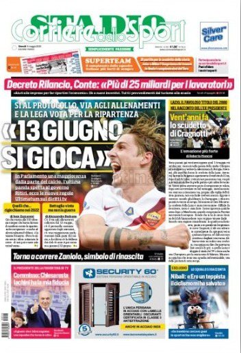 Quotidiani: le prime pagine di Gazzetta, Corriere dello Sport, Stadio e Tuttosport