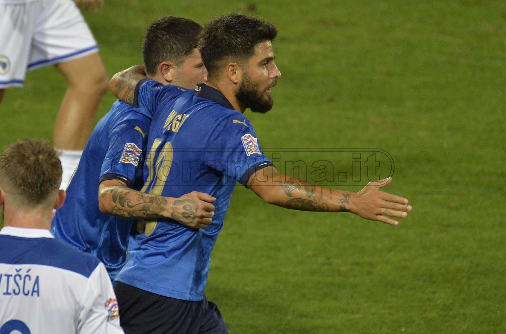 Italia-Bosnia, le formazioni ufficiali: tridente Berardi, Belotti, Insigne