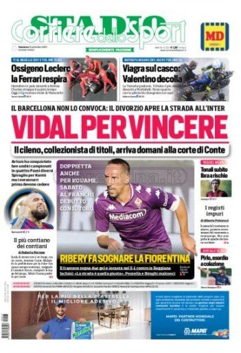 Quotidiani: la prima pagina di Qs, Stadio, Gazzetta, Corriere dello Sport, Tuttosport