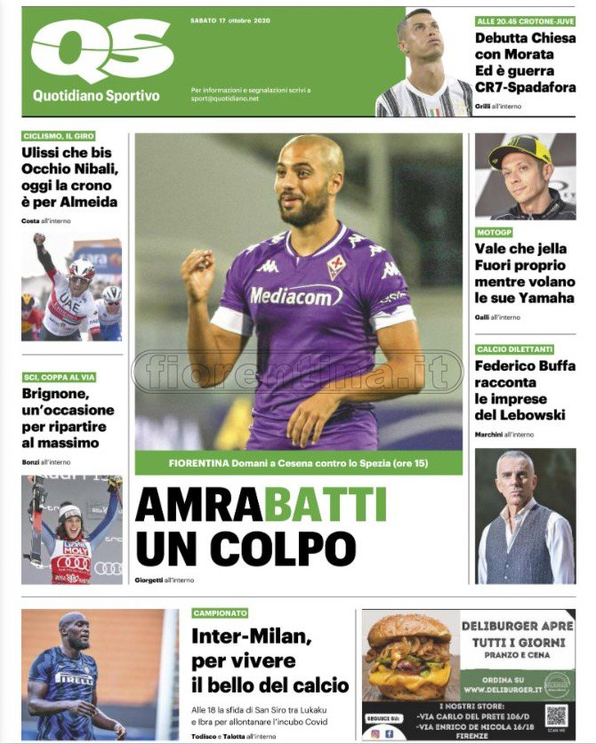 Quotidiani: la prima pagina di Qs, Stadio, Gazzetta, Corriere dello Sport, Tuttosport