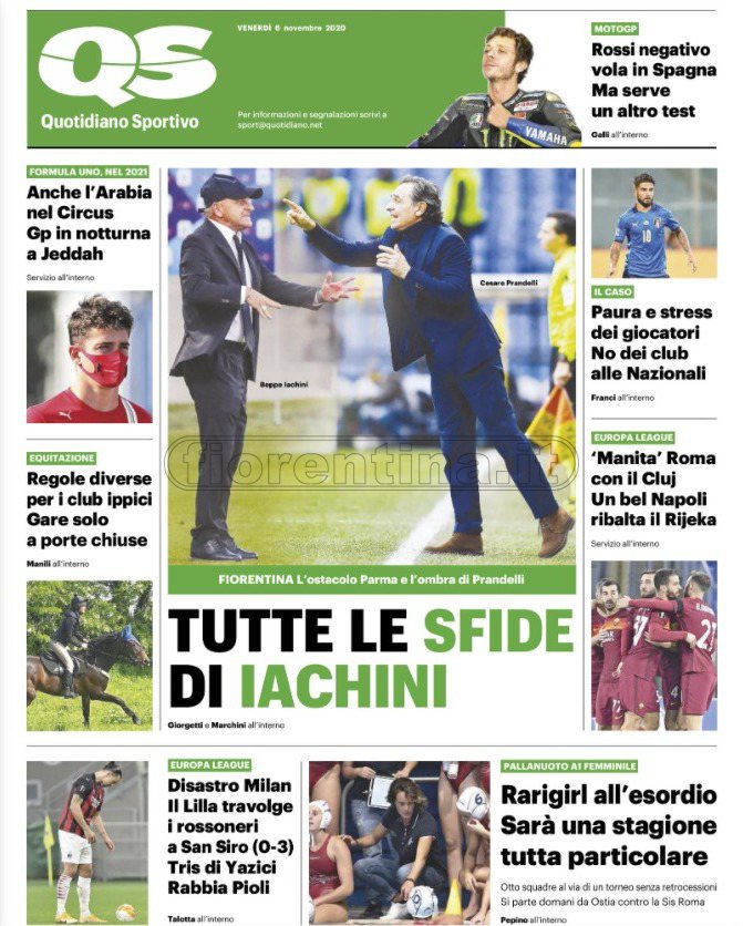 Quotidiani: le prime pagine di Qs, Gazzetta, CorSport, Stadio e Tuttosport