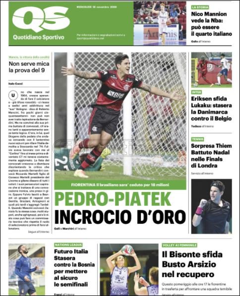 Quotidiani: le prime pagine di Qs, Gazzetta, CorSport, Stadio e Tuttosport