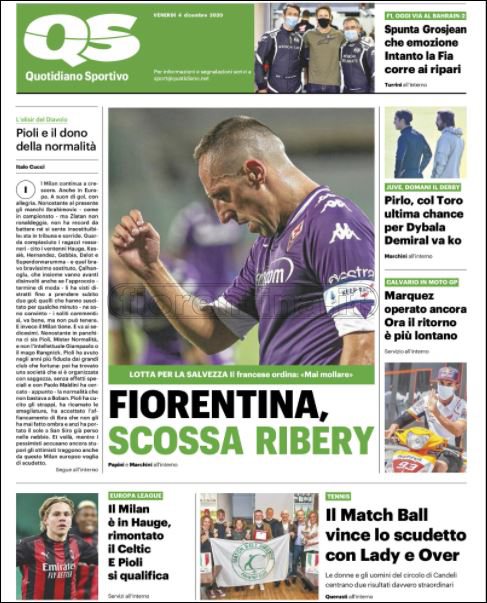 Quotidiani: le prime pagine di Qs, Gazzetta, CorSport, Stadio e Tuttosport
