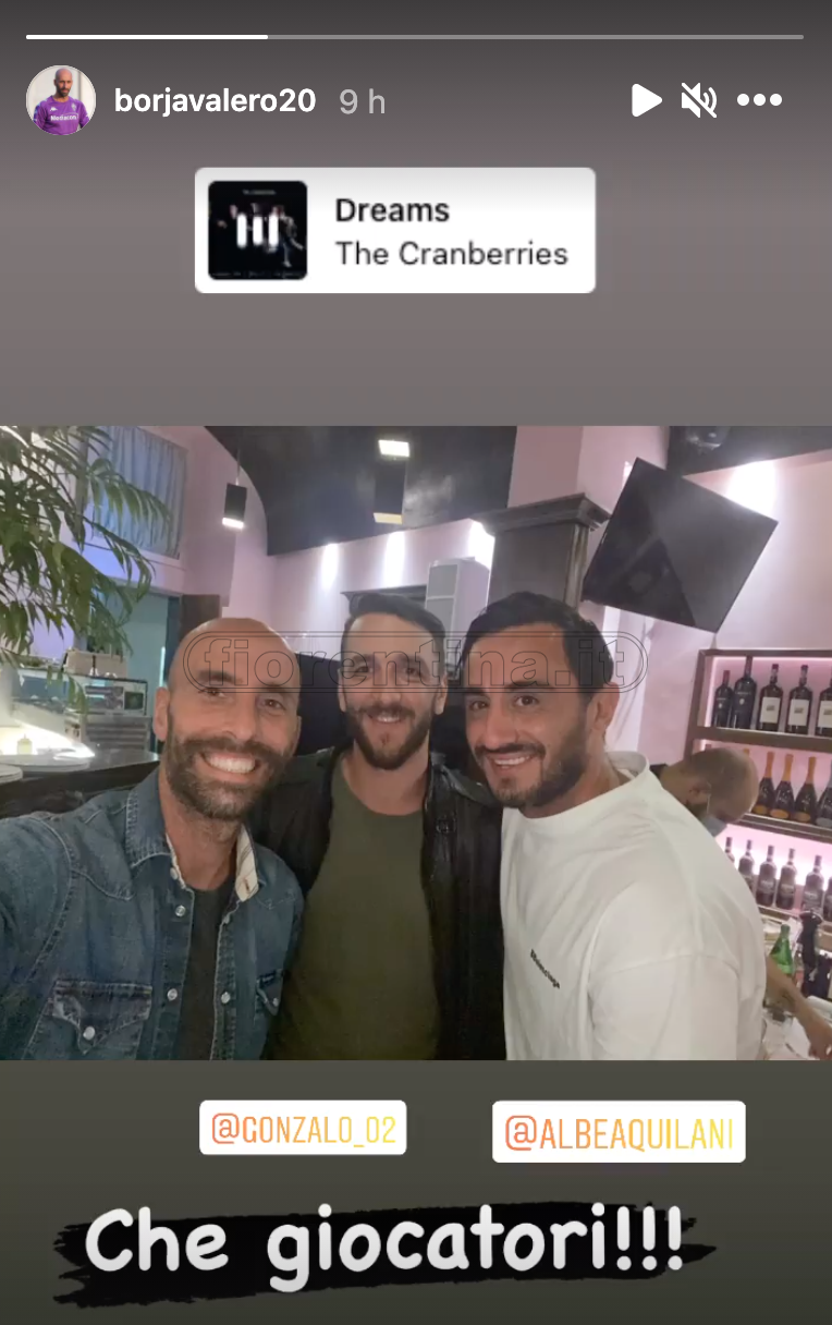Gonzalo Rodriguez fa tappa a Firenze. Subito rimpatriata con Borja e Aquilani (FOTO)