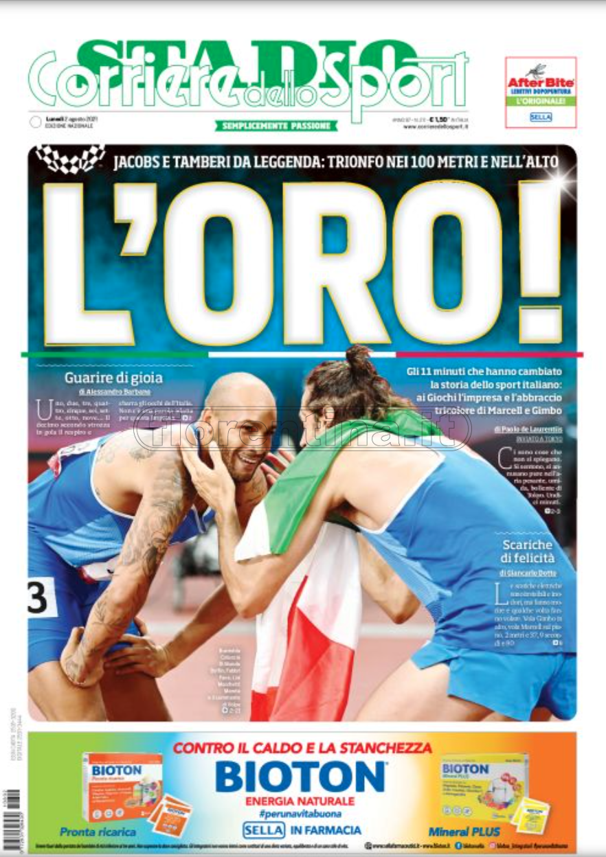 Quotidiani: la prima pagina di Qs, Stadio, Gazzetta, Corriere dello Sport, Tuttosport