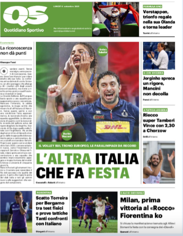 Quotidiani: la prima pagina di Qs, Stadio, Gazzetta, Corriere dello Sport, Tuttosport
