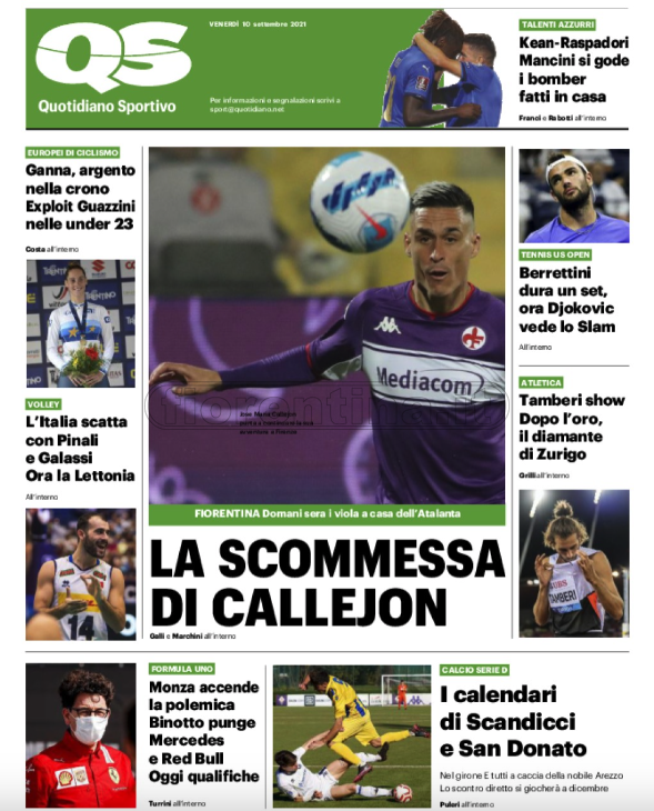 Quotidiani: la prima pagina di QS, Stadio, Gazzetta, Corriere dello Sport, Tuttosport