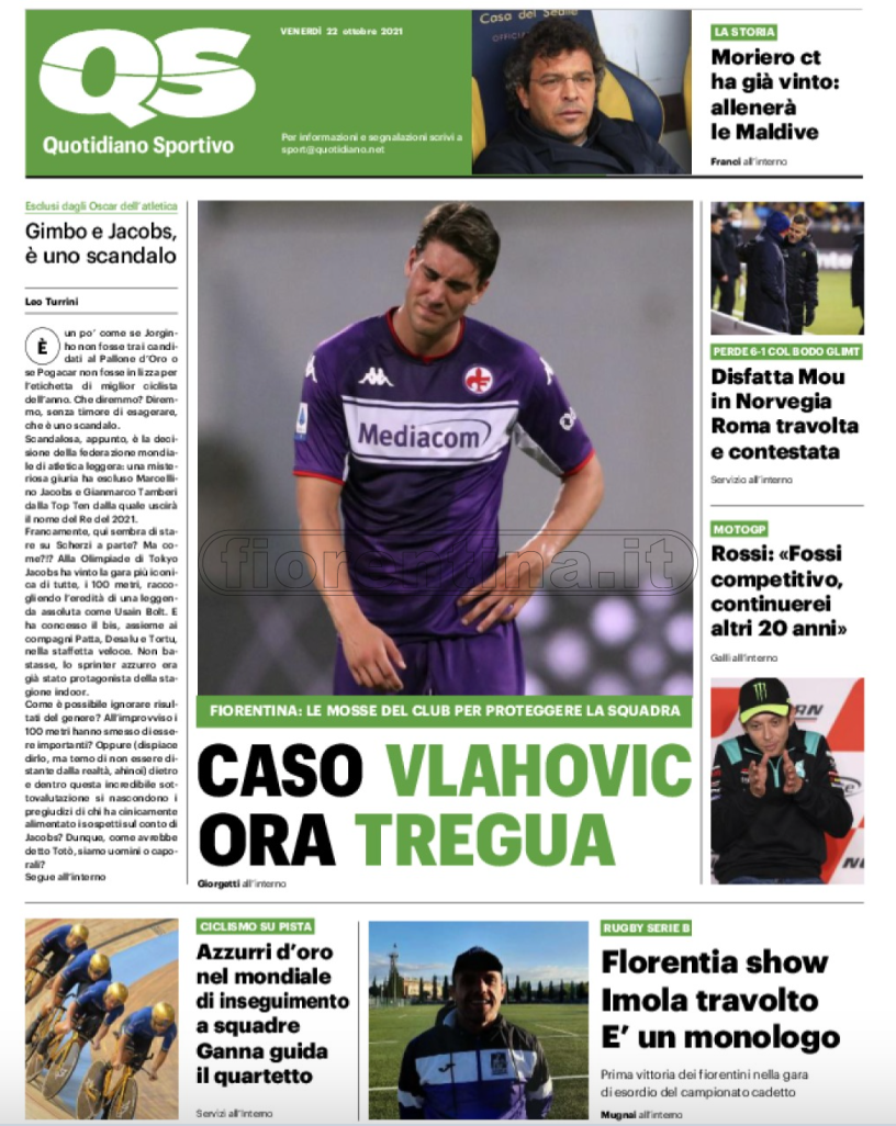 Quotidiani: la prima pagina di Qs, Stadio, Gazzetta, Corriere dello Sport, Tuttosport