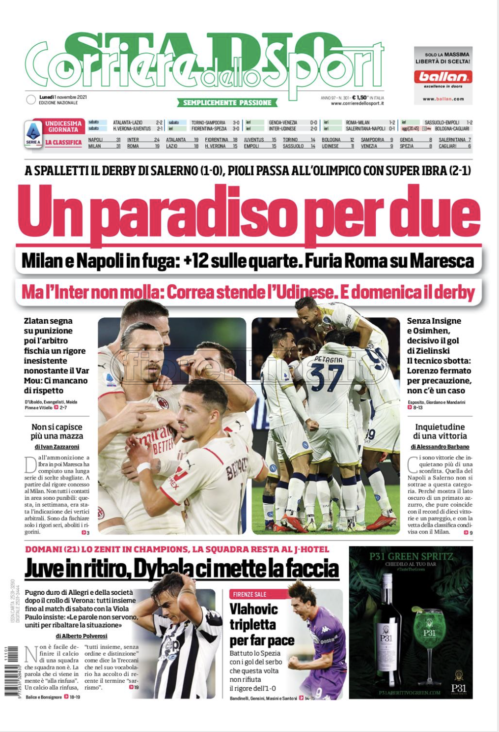 Quotidiani: le prime pagine di Qs, Gazzetta, CorSport, Stadio e Tuttosport