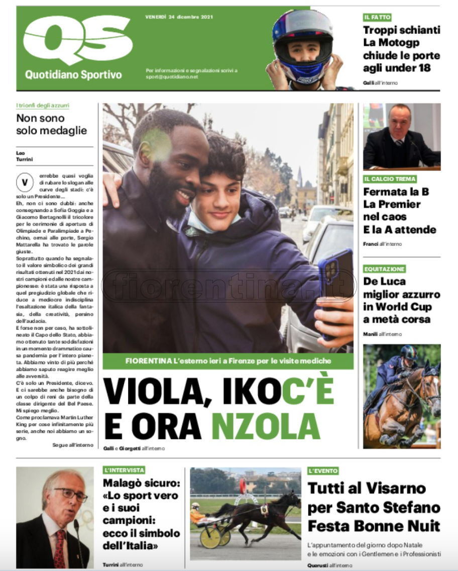 Quotidiani: la prima pagina di Qs, Stadio, Gazzetta, Corriere dello Sport, Tuttosport