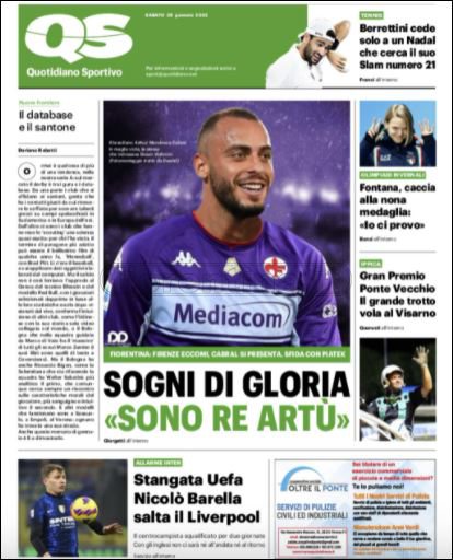 Quotidiani: le prime pagine di Qs, Gazzetta, CorSport, Stadio e Tuttosport