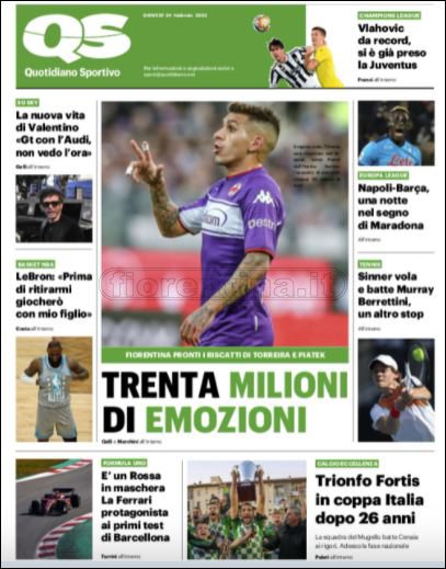 Quotidiani: le prime pagine di Qs, Gazzetta, CorSport e Tuttosport
