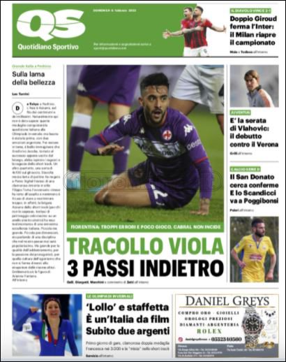 Quotidiani: le prime pagine di Qs, Gazzetta, CorSport, Stadio e Tuttosport