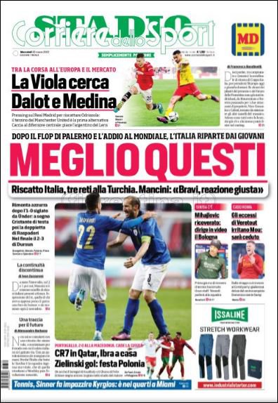 Quotidiani: le prime pagine di Qs, Gazzetta, CorSport, Stadio e Tuttosport
