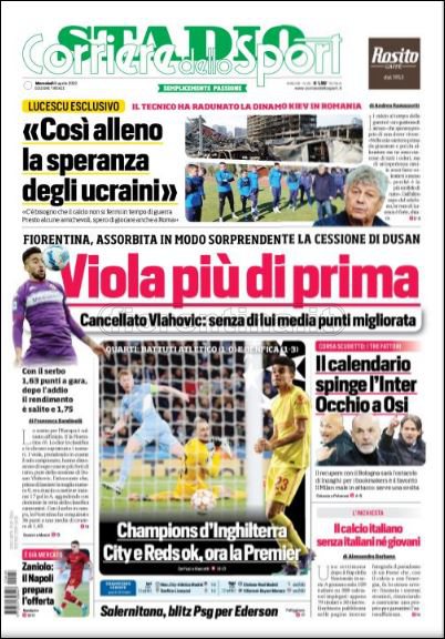 Quotidiani: le prime pagine di Qs, Gazzetta, CorSport, Stadio e Tuttosport