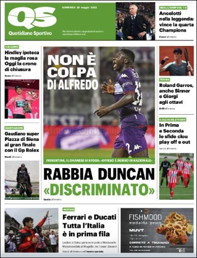 Quotidiani: le prime pagine di Qs, Gazzetta, CorSport e Tuttosport